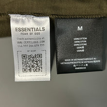 Load image into Gallery viewer, Fear Of God Essentials Olive Jersey Crewneck Tee Size M