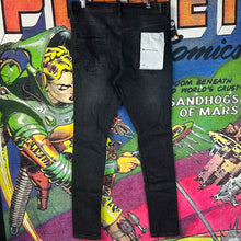 Load image into Gallery viewer, Purple Brand Ripped Skinny Jeans Black Size 33”