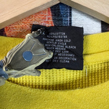 Load image into Gallery viewer, Y2K Southpole Men's Yellow Waffle Pullover Crew Neck Long Sleeve Thermal Size Medium