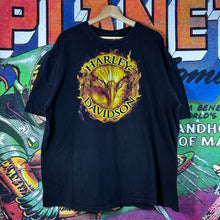 Load image into Gallery viewer, Harley Davidson Flaming Bald Eagle Head Emblem Tee Size 2XL