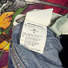 Load image into Gallery viewer, Off White Diagonal Stripe Jeans Size 32”