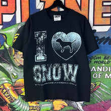 Load image into Gallery viewer, Snow Strippers ‘I Heart Snow’ 2026 Tour Tee Size Large