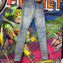 Load image into Gallery viewer, Amiri MX-1 Ultrasuede Ripped Biker Jeans Size 31”