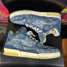 Load image into Gallery viewer, Louis Vuitton LV Trainer Denim Monogram Size LV 11 / M12