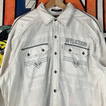 Load image into Gallery viewer, Affliction Athletic Fit ‘Live Fast’ L/S Button Down Shirt Size 2XL