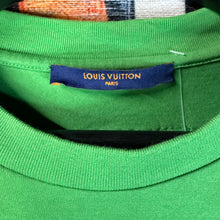 Load image into Gallery viewer, Louis Vuitton Debossed LV Green T-shirt Size Medium