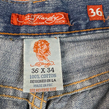 Load image into Gallery viewer, Y2K 2007 Ed Hardy Tiger Embroidered Jeans Size 36”