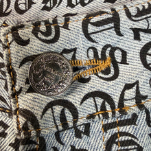 Load image into Gallery viewer, Vetements Gothic Monogram Baggy Denim Jeans Size