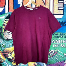 Load image into Gallery viewer, Y2K Nike Maroon Swoosh Logo Tee Size L