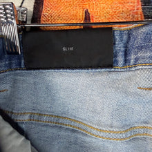 Load image into Gallery viewer, Balmain Distressed Motto Blue Jeans Size 29