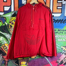 Load image into Gallery viewer, Vintage Red Adidas 1/4 zip PullOver WindBreaker Jackst Size L