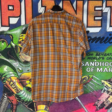 Load image into Gallery viewer, Burberry Brit Orange Plaid Button Up Shirt Size XL