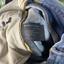 Load image into Gallery viewer, Purple Brand Paint Splatter Skinny Jeans Size 32”