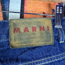 Load image into Gallery viewer, Marni Fuzzy Mohair Knit Patchwork Jean Shorts Size 36” CUTOFFS