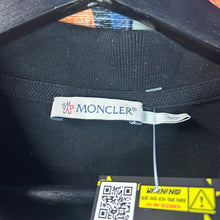 Load image into Gallery viewer, Moncler Logo Polo Shirt Black Size Medium