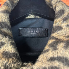 Load image into Gallery viewer, Amiri Leopard Print Bones Varsity Jacket Size 46 / Small