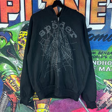 Load image into Gallery viewer, Sp5der Worldwide Web Zip Up Hoodie Black Size Large