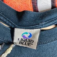 Load image into Gallery viewer, Vintage Y2K 2003 Liquid Blue Brian Fox Tribal Skull Cross Size XL