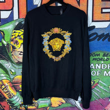 Load image into Gallery viewer, Versace Noire Taille Embroidered Sweatshirt Size Large