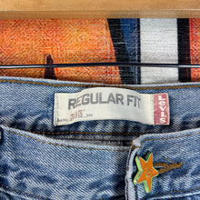 Load image into Gallery viewer, AssPizza Puff-Print Levi’s Denim Jeans Size 40”