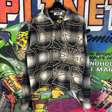 Load image into Gallery viewer, Vale Forever Spiderweb Flannel Size Large