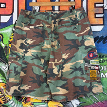 Load image into Gallery viewer, NWT Vale Rhinestones Embroidered Camo Shorts Size 36”