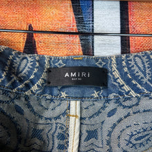 Load image into Gallery viewer, NWT Amiri Bandana Jacquard Straight Leg Jeans Size 33”