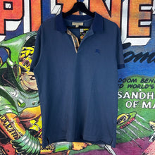 Load image into Gallery viewer, Burberry London Polo Shirt Blue Size Large