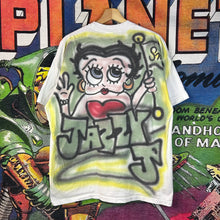 Load image into Gallery viewer, Y2K Custom Airbrush White Tee Size XL