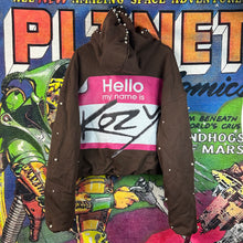 Load image into Gallery viewer, Kozy Hello My Name Is Pearlized Hoodie Size Small