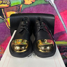 Load image into Gallery viewer, Alexander McQueen Calfskin Gold Toe Derby Black Size 41 / 8
