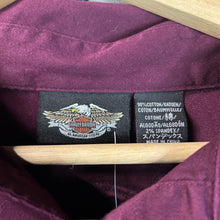 Load image into Gallery viewer, Y2K Harley Davidson Cyber Wings Button Up Shirt Size Women’s XL