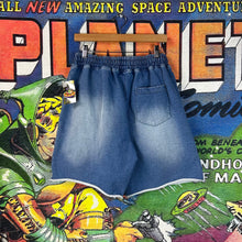 Load image into Gallery viewer, Prestige Blue Star Rhinestone Shorts Size Medium