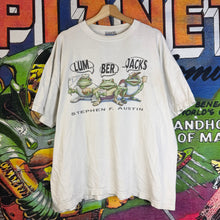 Load image into Gallery viewer, Vintage 90s Stephen F. Austin Lumberjack Frog Tee Size XL