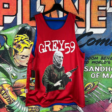Load image into Gallery viewer, G59 Records ‘Infidel’ Reversible Warm Up Red/Blue Jersey Size M