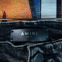 Load image into Gallery viewer, Amiri Broken Track Black Distressed Skinny Jeans Size 30