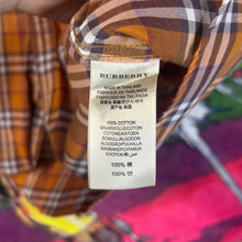 Load image into Gallery viewer, Burberry Brit Orange Plaid Button Up Shirt Size XL