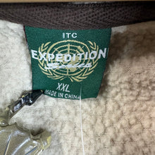 Load image into Gallery viewer, Y2K Sublime Brown Thermal Sherpa Lined Zip Up Hoodie Size 2XL