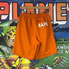 Load image into Gallery viewer, Bape Orange Beach Shorts Size Large