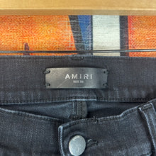Load image into Gallery viewer, Amiri Black Biker Jeans Size 32”