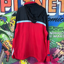 Load image into Gallery viewer, Vintage 90s Tommy Hilfiger Athletic Gear Red & Black Nylon Windbreaker Jacket Size XL