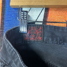 Load image into Gallery viewer, Evisu Black Glitter Seagull Jeans Size 29”