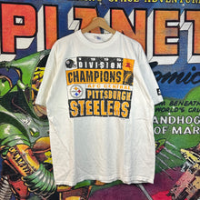 Load image into Gallery viewer, Vintage 90s Pittsburg Steelers AFC Champions Tee Size XL