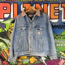 Load image into Gallery viewer, Vintage 90s Carhartt Blanket Lined Denim Jacket Size Large
