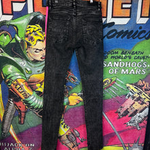 Load image into Gallery viewer, Amiri Broken Track Black Distressed Skinny Jeans Size 30
