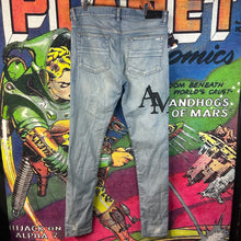 Load image into Gallery viewer, Amiri Leather Patch Jeans Size 33”