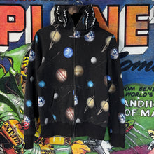 Load image into Gallery viewer, Bape Galaxy Shark Full Zip Up Hoodie Size Small