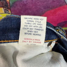 Load image into Gallery viewer, Evisu Yellow Denim Shorts Size 34”