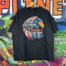 Load image into Gallery viewer, Y2K Harley Davidson American Flag Eagle Tee Size XL