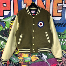 Load image into Gallery viewer, Seventy Four 74IsWar Varsity Jacket Size Medium